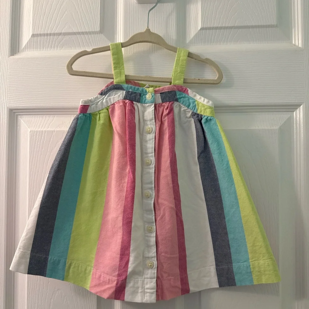 Colorful Striped Button-Down Dress - Picture 1 of 3